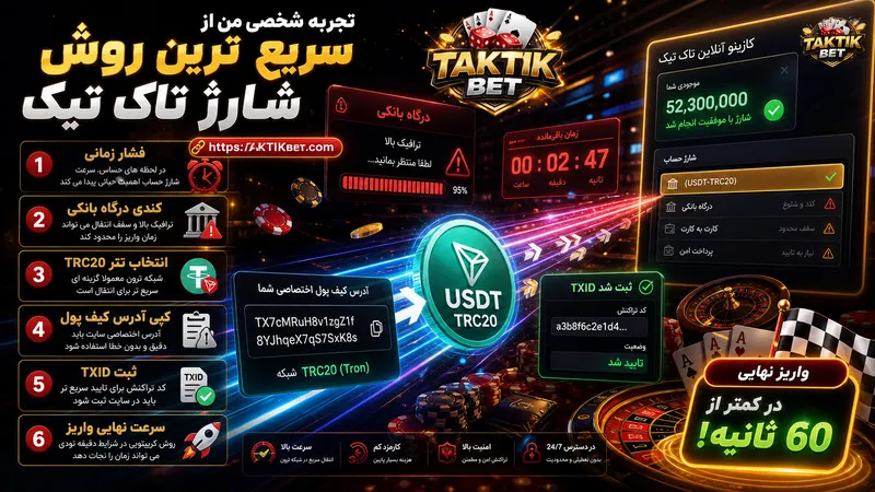 تجربه شخصی من از سریع‌ ترین روش شارژ تاک تیک